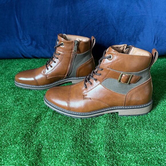Madden Foam footbed Zipper Side Size 10 Ankle height Brown Boots Shoes NEW main image 5